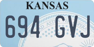 KS license plate 694GVJ