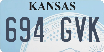 KS license plate 694GVK