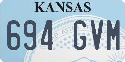 KS license plate 694GVM