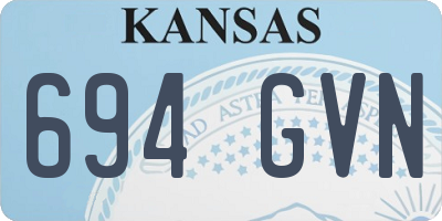 KS license plate 694GVN