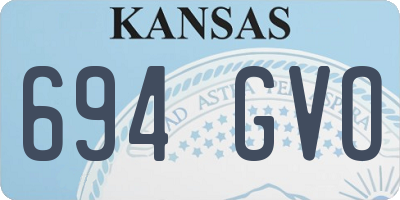 KS license plate 694GVO