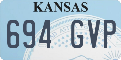 KS license plate 694GVP