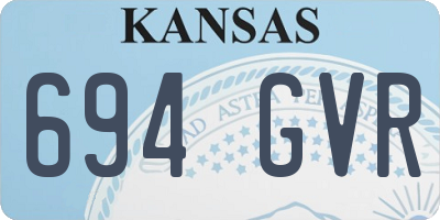 KS license plate 694GVR