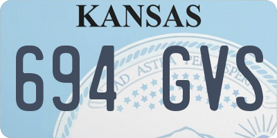 KS license plate 694GVS