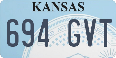 KS license plate 694GVT