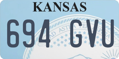 KS license plate 694GVU
