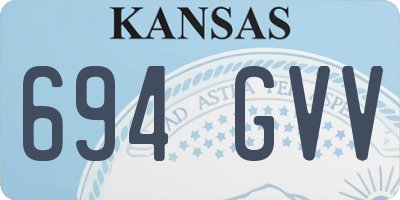 KS license plate 694GVV