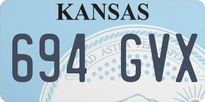 KS license plate 694GVX