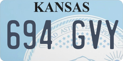 KS license plate 694GVY