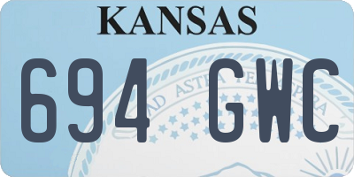 KS license plate 694GWC