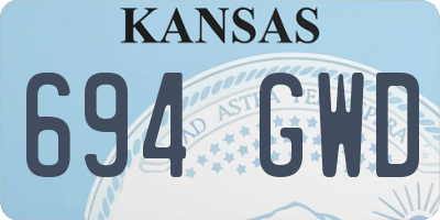 KS license plate 694GWD