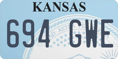 KS license plate 694GWE