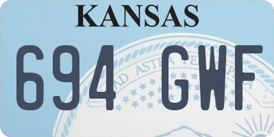 KS license plate 694GWF