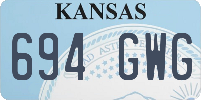 KS license plate 694GWG