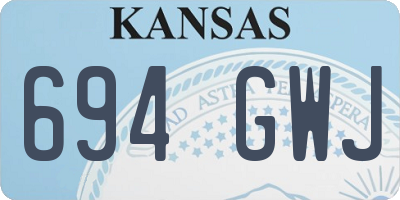 KS license plate 694GWJ