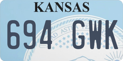 KS license plate 694GWK