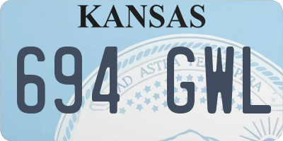 KS license plate 694GWL