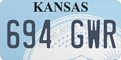 KS license plate 694GWR