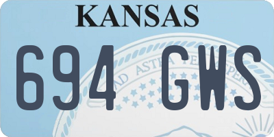 KS license plate 694GWS
