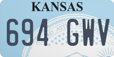 KS license plate 694GWV