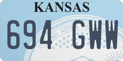 KS license plate 694GWW