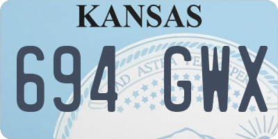 KS license plate 694GWX