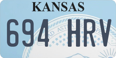 KS license plate 694HRV