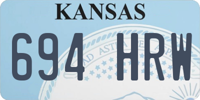 KS license plate 694HRW