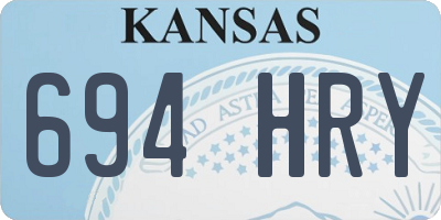 KS license plate 694HRY
