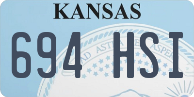 KS license plate 694HSI