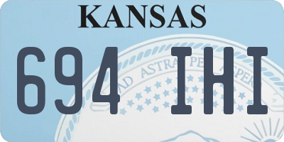 KS license plate 694IHI