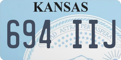 KS license plate 694IIJ