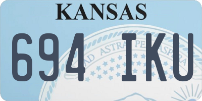 KS license plate 694IKU