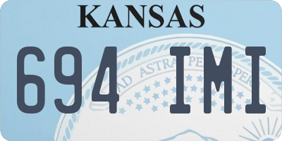 KS license plate 694IMI