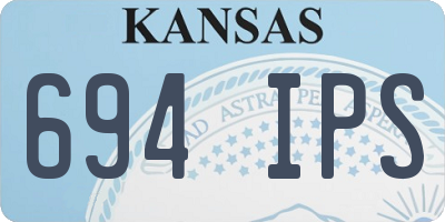 KS license plate 694IPS
