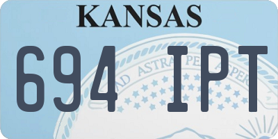 KS license plate 694IPT
