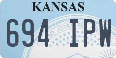 KS license plate 694IPW