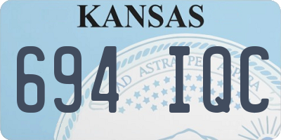 KS license plate 694IQC