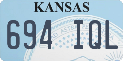 KS license plate 694IQL