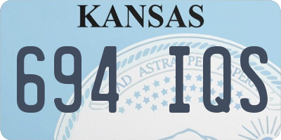 KS license plate 694IQS