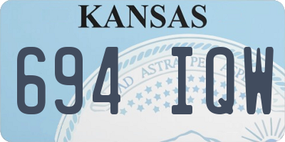 KS license plate 694IQW