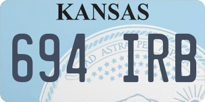 KS license plate 694IRB