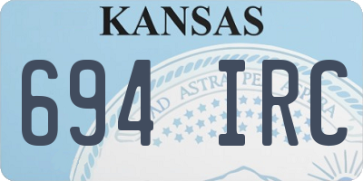 KS license plate 694IRC