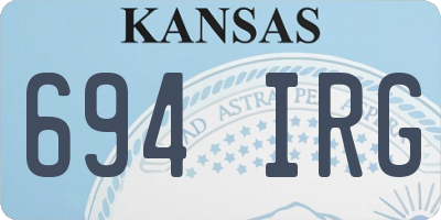 KS license plate 694IRG