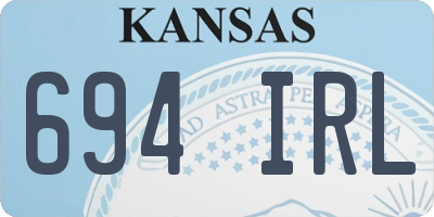 KS license plate 694IRL