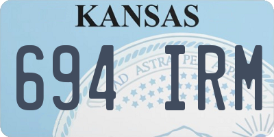 KS license plate 694IRM