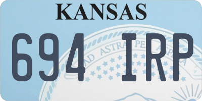 KS license plate 694IRP