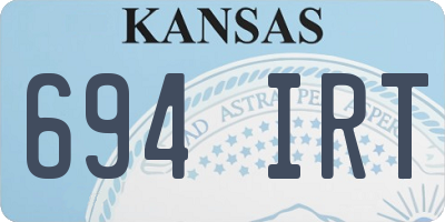 KS license plate 694IRT