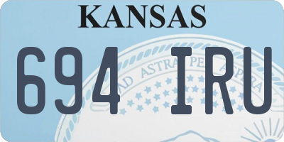 KS license plate 694IRU