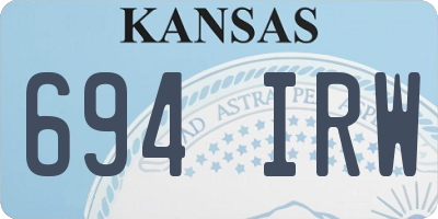 KS license plate 694IRW